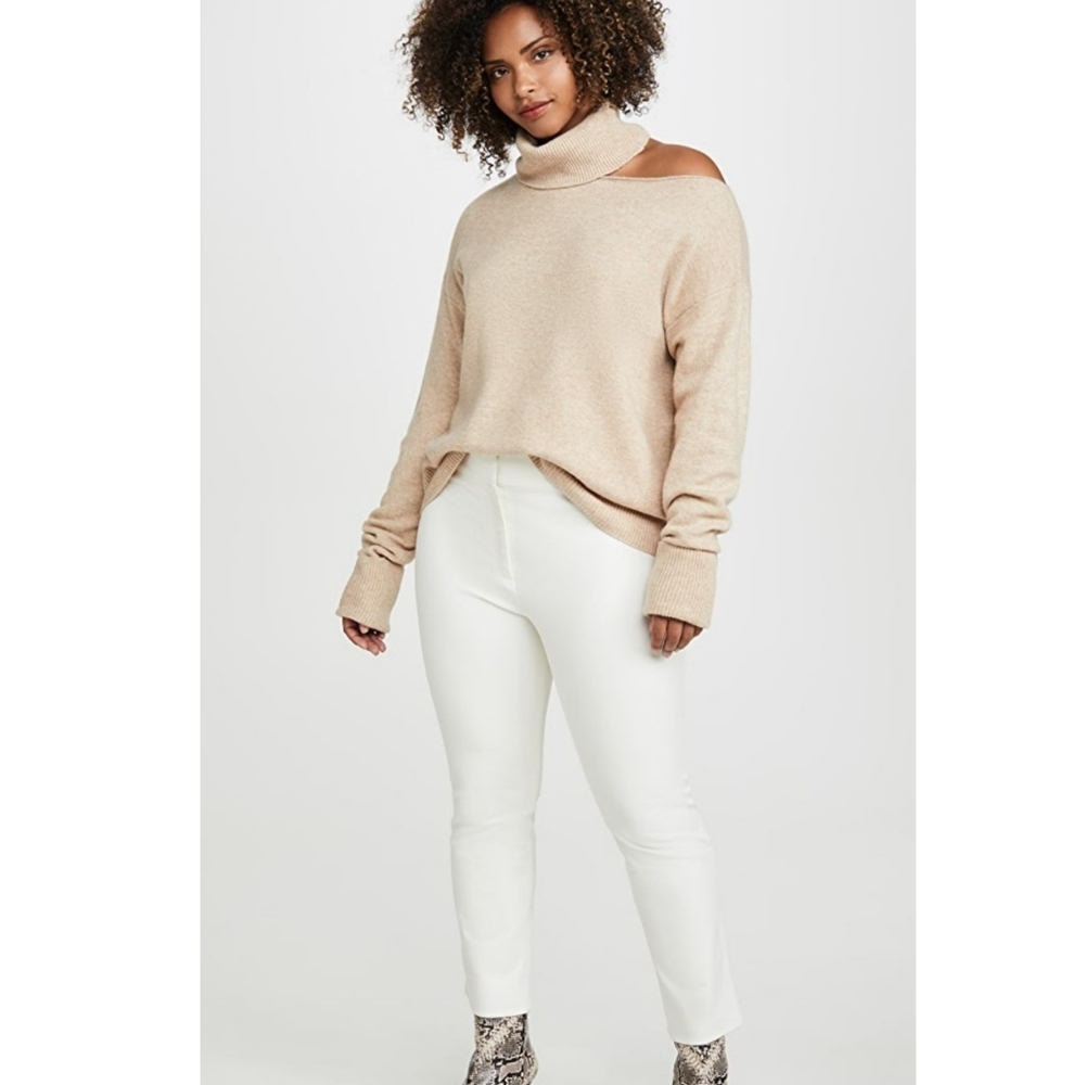 Veronica Beard | Rumi Stretch Cotton Off-White Cropped Ankle Pants NEW Size 14